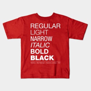 Helvetica Font Kids T-Shirt